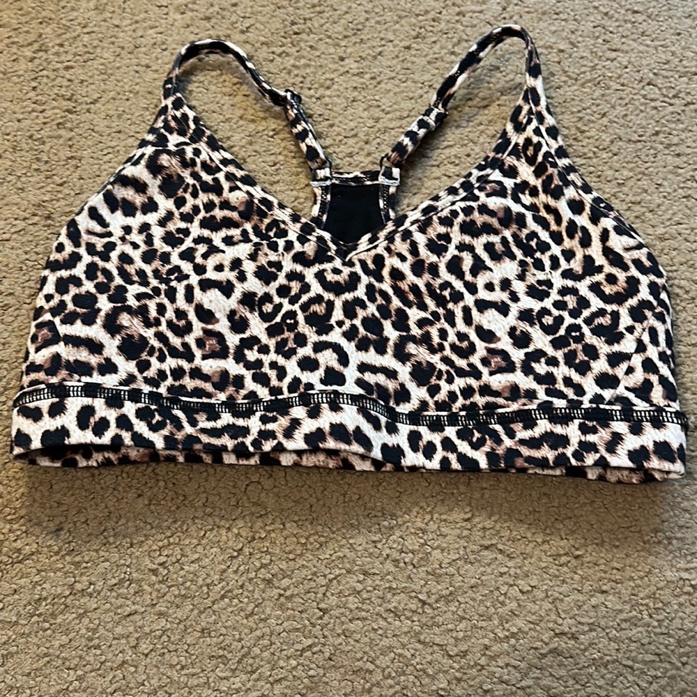 Zyia Leopard Bra Size Small with Mesh Back